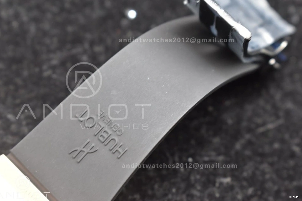 Black RG Edition ZF Big Unico Rubber 1:1 Strap on Hublot Skeleton A1280 Best Dial Bang 0801